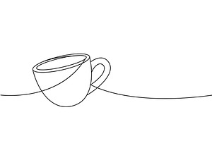 Cup Of Coffee One Line Continuous