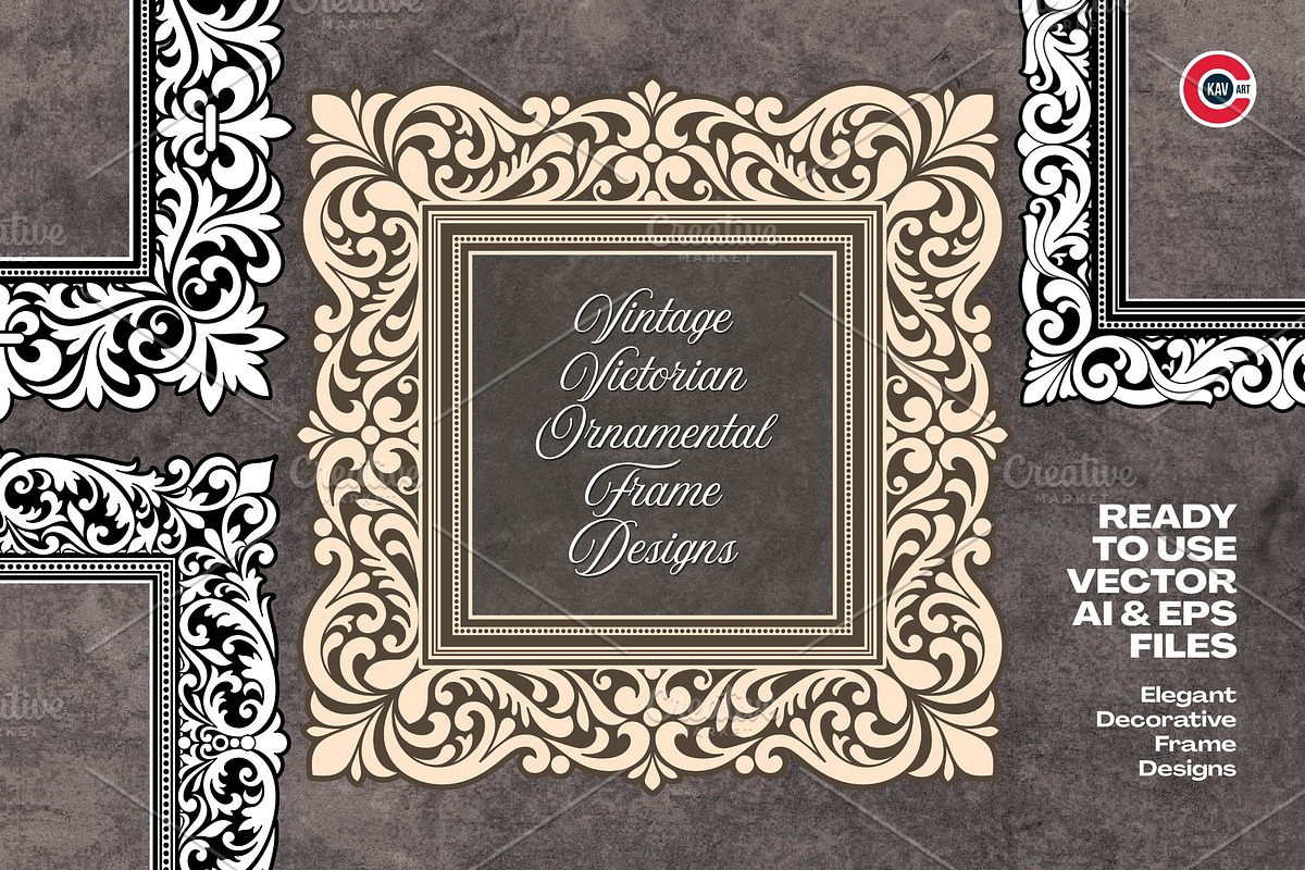 Vintage Classic Ornamental Frames, a Decorative Illustration by C-Kav (Photo 1 of 5)