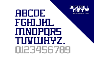 BASEBALL CHAMPS FONT FAMILY