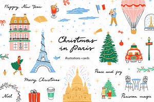 Christmas In Paris, an Illustration by Redchocolate