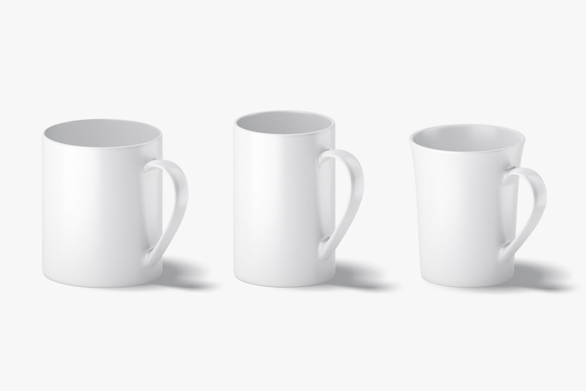 10 White Ceramic Cups 3D Model, an Object 3D Model by rebrandy (Photo 3 of 9)