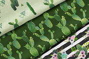 Cactus Floral Backgrounds, an Illustration by Anna Studio (Thumbnail 2 of 7)