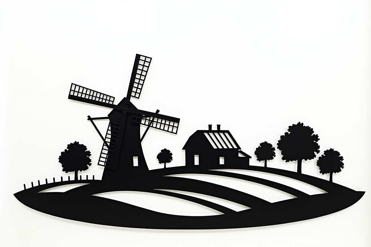 Dutch Windmill Field Set, an Illustration by BIPLOB EXPERT (Photo 5 of 10)