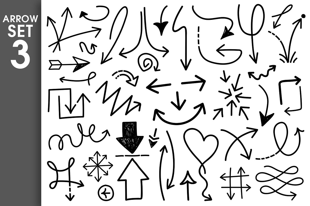 Big Vector Arrows and Dividers Set, a Decorative Illustration by Pingebat (Photo 4 of 6)