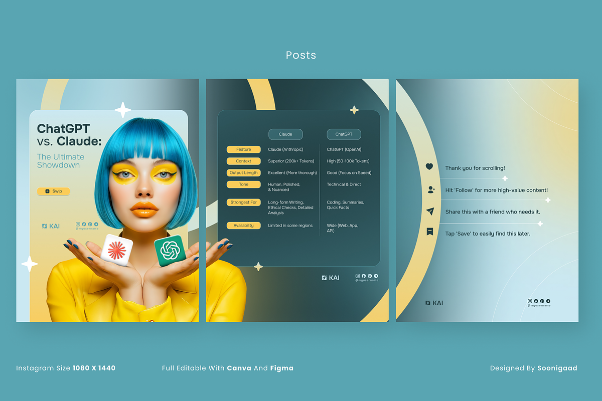 KAI Elite AI Content Social MediaKit, a Social Media Template by Sooni Gaad (Photo 3 of 10)