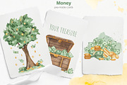 Money watercolor collection, a Finance Illustration by Marina Ermakova (Thumbnail 4 of 11)