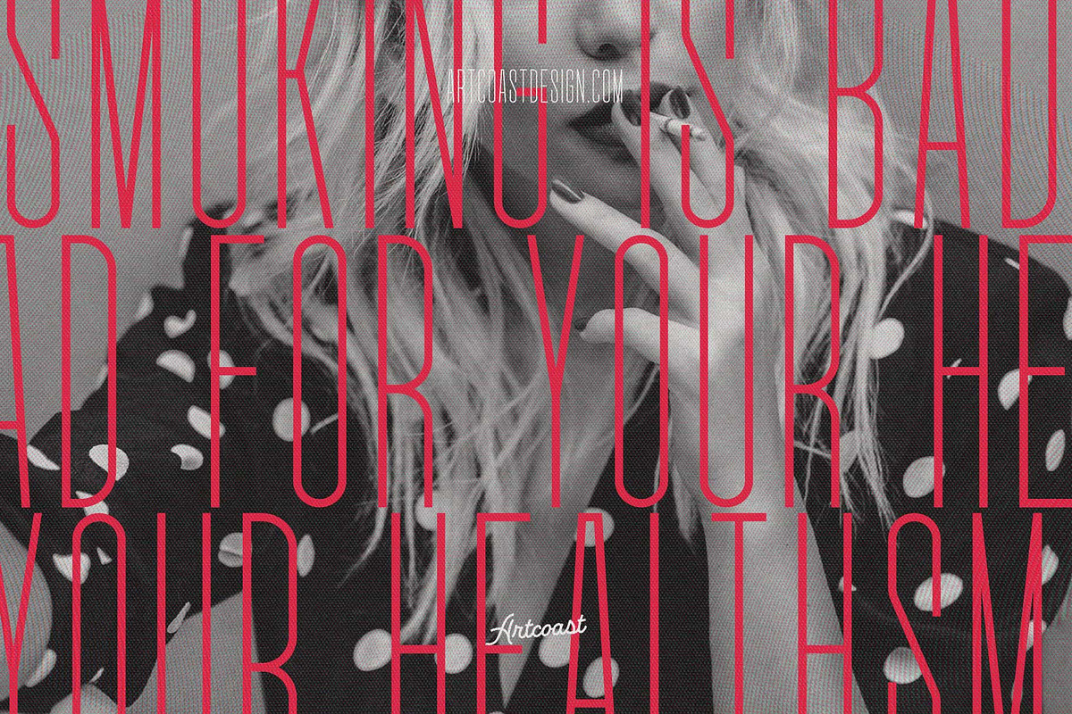 SA Vredina | Thin Ultra Condensed, a Sans Serif Font by Artcoast Std. (Photo 8 of 8)
