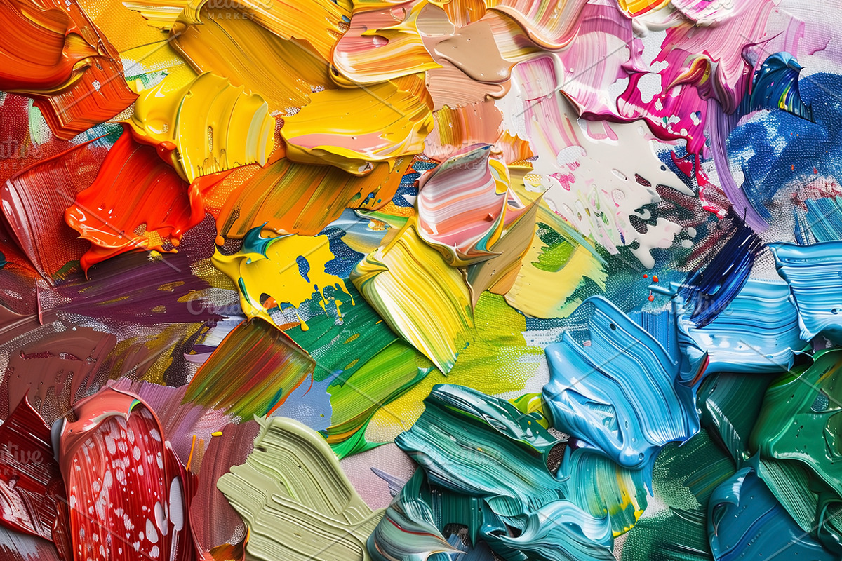50 Oil Paint Textures, a Texture Graphic by UnicDesign (Photo 8 of 11)