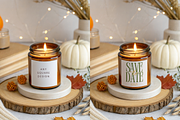 Fall Seasonal Candle Label Mockup, a Product Mockup by TatiMockup (Thumbnail 2 of 3)