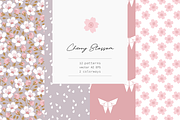 Cherry Blossom Vector Collection, a Pattern Graphic by glasshouse (Thumbnail 6 of 7)