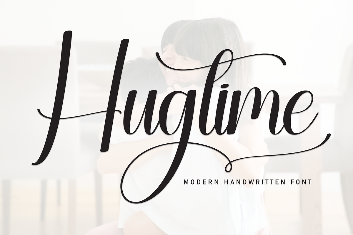 Hugtime | Script Font, a Handwritten Font by Scratchones (Photo 1 of 9)
