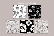 Flowers Line Art. Floral Clipart, a Decorative Illustration by ilonitta (Thumbnail 6 of 11)