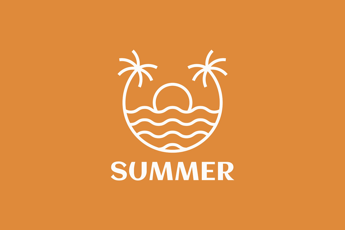 Beach Summer Abstract Logo Badge, a Branding & Logo Template by Signatoro (Photo 3 of 3)