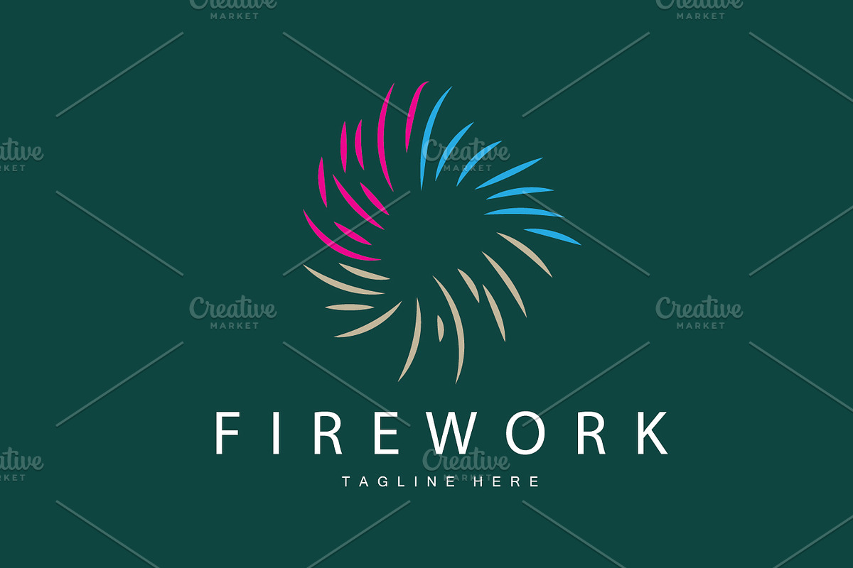 Firework Logo Simple Model Design, a Branding & Logo Template by Maylianaw28