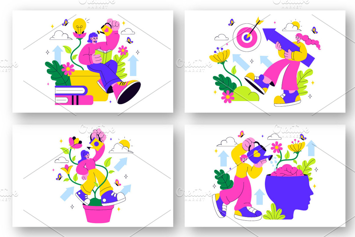 10 Personal Growth Illustration, a Person Illustration by denayunebgt (Photo 2 of 4)