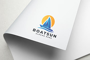 Boat Sun Sailing Logo, a Branding & Logo Template by Design_Planet (Thumbnail 1 of 2)