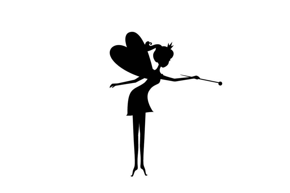 Fairies Silhouette Vector Set, an Illustration by Svetlana Voloshina (Photo 5 of 13)