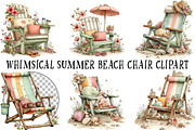 Whimsical Summer Beach Chair Clipart, an Illustration by OK Design (Thumbnail 2 of 6)