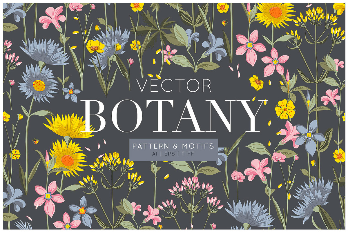 Botany, Exquisite vector pattern +!, a Pattern Graphic by Pink Linen (Photo 1 of 11)