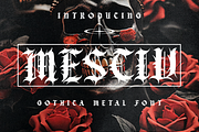 Mesciv Metal Blackletter Font, a Blackletter Font by dansdesign (Thumbnail 1 of 7)