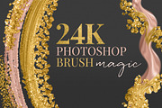 24K Metallic Gold Brush Gold Effects, a Brush Add-On by Creators Couture (Thumbnail 1 of 16)