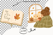 Cozy Autumn Clipart Introvert Season, a Seasonal Illustration by SugarCloudStudioArt (Thumbnail 2 of 5)