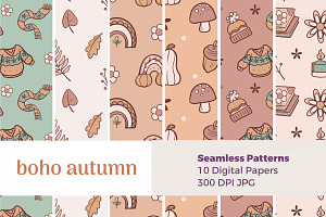 Boho Fall Seamless Patterns