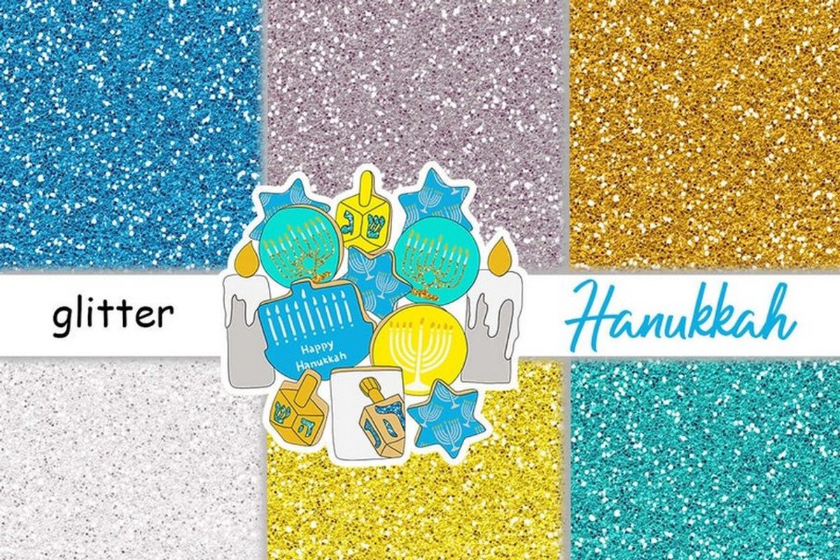 Hanukkah Glitter, a Texture Graphic by GlamArtZhanna (Photo 1 of 3)