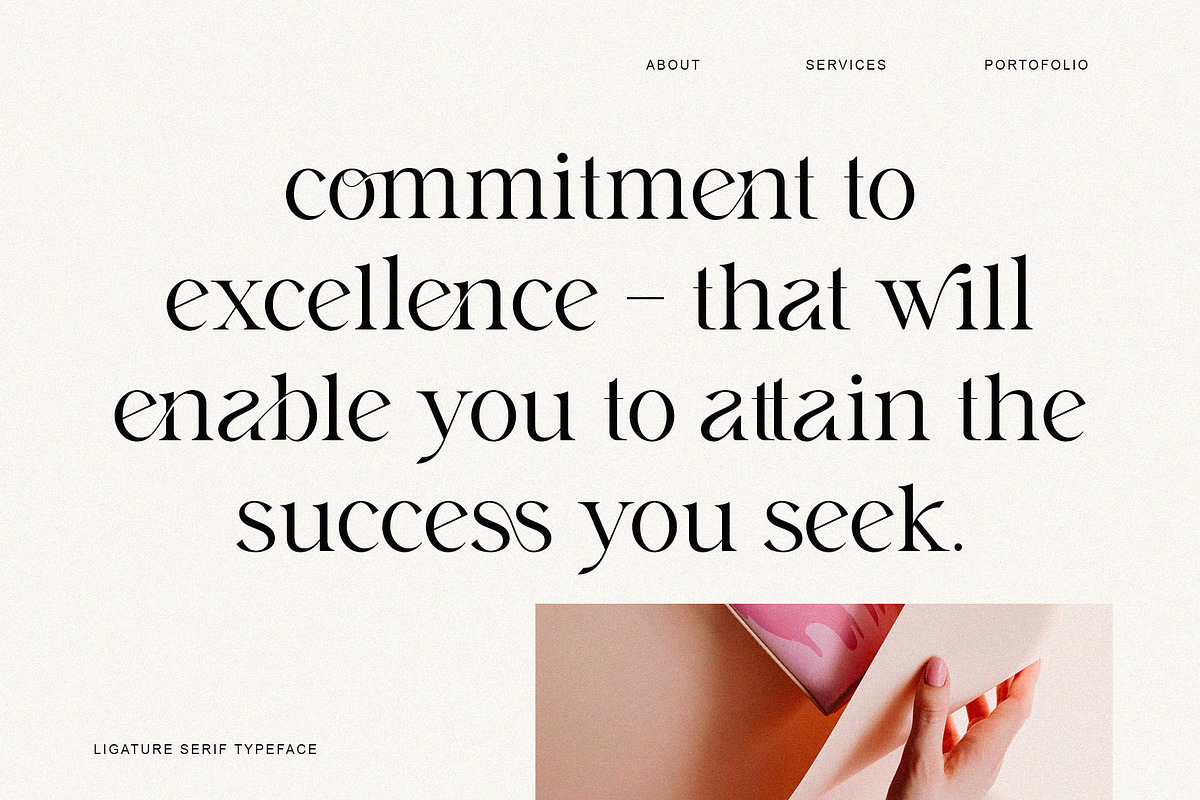 Making Standing - Ligature Typeface, a Serif Font by Graphicxell (Photo 7 of 15)