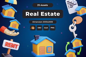 Real Estate 3D Icon