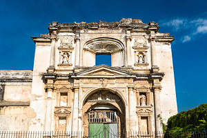 Ruins of santa teresa church in anti containing guatemala, antigua, and church, an Architecture Photo by Leonid Andronov