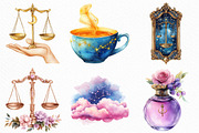 Watercolor Libra Season Clipart, an Illustration by Craft Nest (Thumbnail 4 of 6)