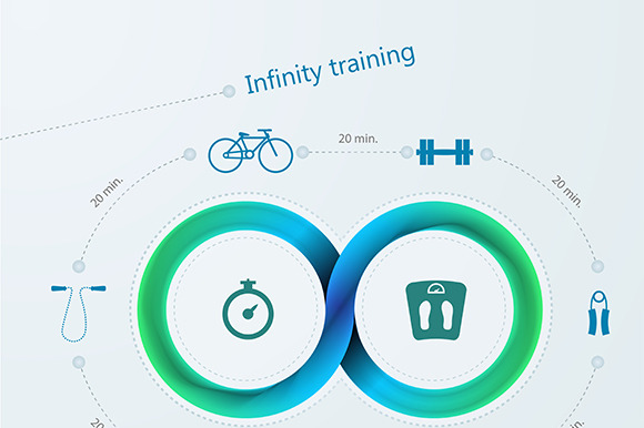 Infinity Sports Training Vector Icon