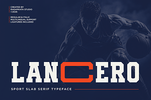 Lancero - Sports Slab Serif Font