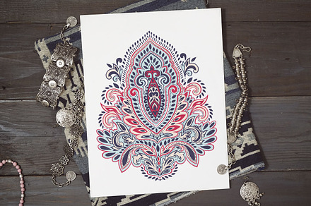 Indian Floral Lotus Ornament