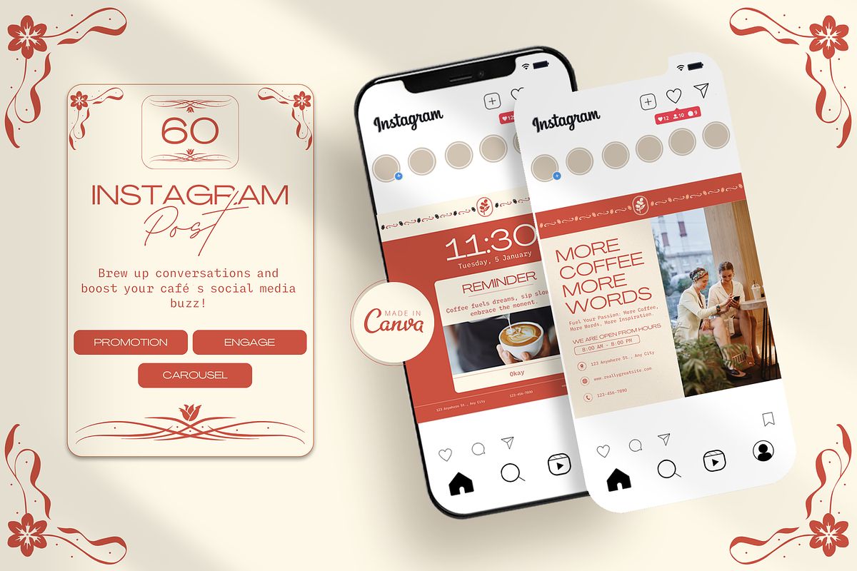 120 Coffee Shop Instagram Template, a Social Media Template by Branding Victory STD (Photo 4 of 11)