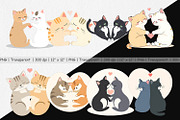 Clipart Love Cat, a Graphic by Artnoy (Thumbnail 2 of 5)