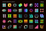 275 Modern Geometric Vector Elements, an Object Graphic by Vecster (Thumbnail 14 of 19)