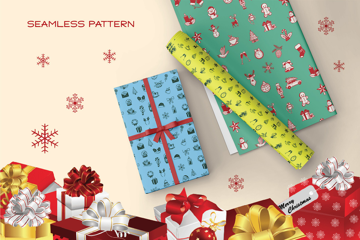Christmas Hand Drawn Vector Set, an Object Illustration by Blazing Sun Creative (Photo 6 of 12)