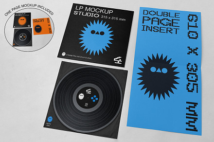 Vinyl Mockup Studio Pack with Insert