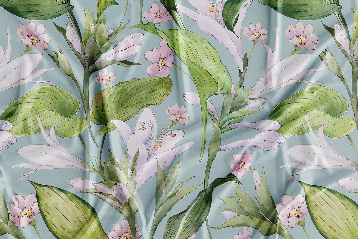 HOSTA watercolor floral set, a Decorative Illustration by Yuliia Lashevska (Photo 2 of 12)
