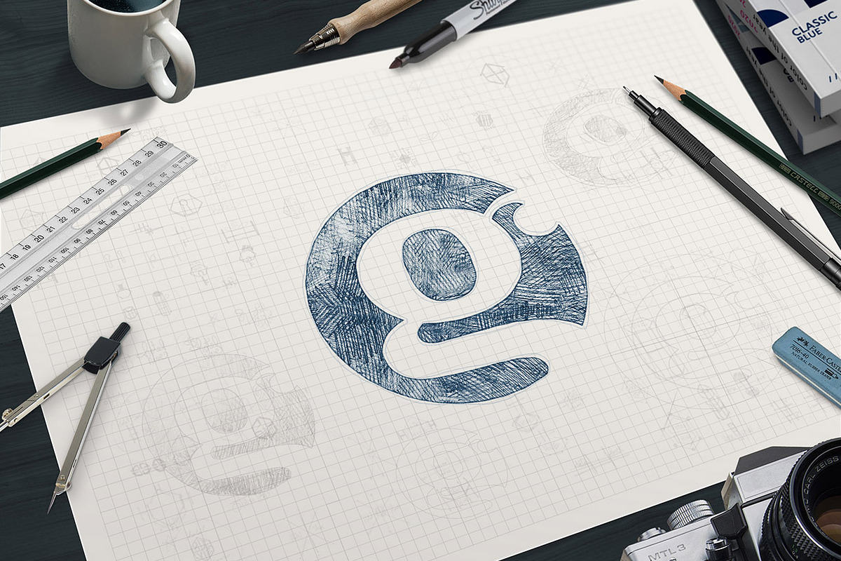 Logo Sketcher, a Pens & Pencil Mockup by g design (Photo 5 of 7)