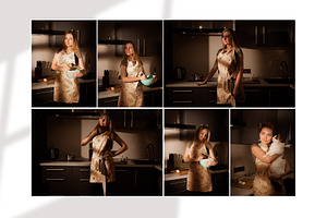 Women's Apron Mockup Set Freebie