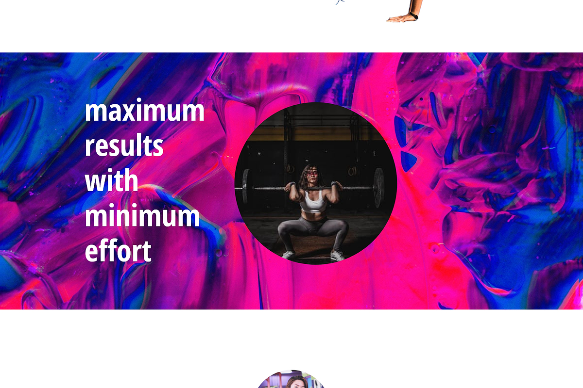 Landing page for personal trainer XD, a Landing Page Template by NeptuneDesign (Photo 3 of 9)