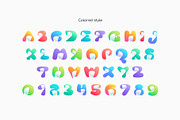 Curled Corner Colored Font, a Symbol Font by kaer_shop (Thumbnail 4 of 8)