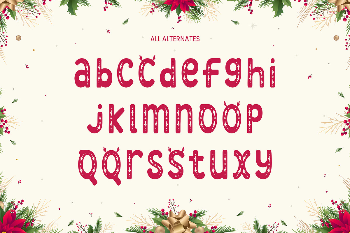 DT Forest Crystal - Christmas font, a Symbol Font by Dryy.type (Photo 4 of 8)