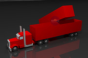 Christmas Truck 3D model template, a Templates & Theme by PolyFish (Thumbnail 5 of 7)