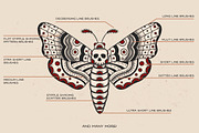 Tattoo Art Brushes for ILLUSTRATOR, a Brush Add-On by BAD TASTE (Thumbnail 2 of 11)