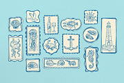 Marine Vector Art Set 120 Sea Life, a Decorative Illustration by Neliakott ♥ (Thumbnail 4 of 12)