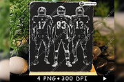 Three American Football Players Gear, a Background Graphic by LaseredNinja (Thumbnail 7 of 7)